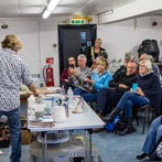 Paul Jackson demonstrating his decoative techniques